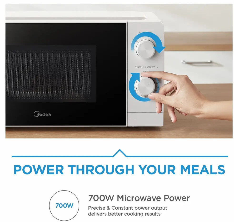 Midea 20 Litres Manual Inverter Microwave Oven White