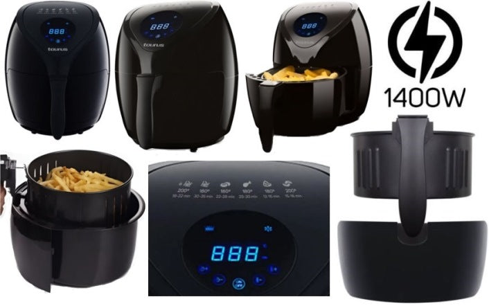 Taurus 3.6L Digital Black Air Fryer with Timer