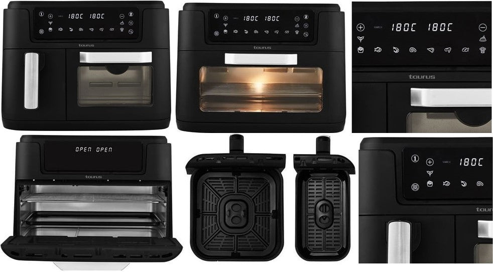 Air Fryer Dual Zone Digital Non-Stick Black 9.5L 2400W Duo