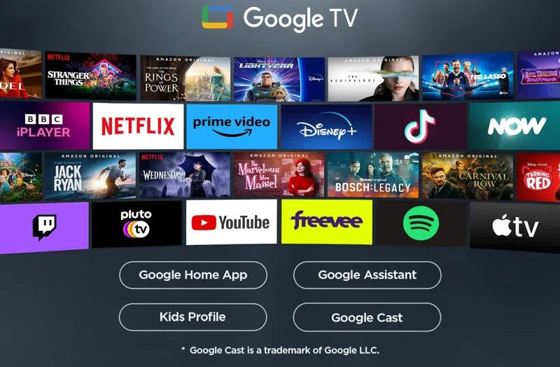 TCL P7K-UK 55Inch QLED Direct LED 4K HDR Smart Google TV