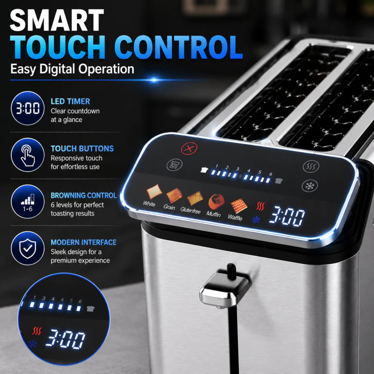 Feelive 4 Slice Smart Digital Toaster