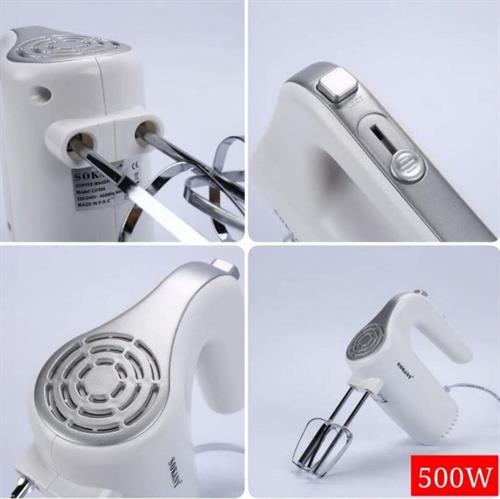 Sokany Electric Hand Mixer Blender 500W White