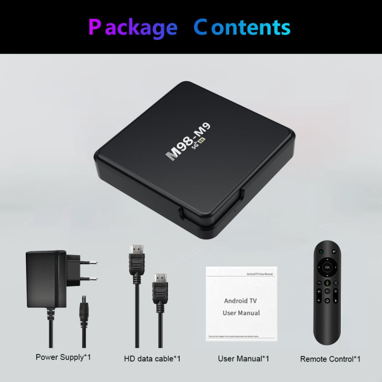 M98-M9 Premium TV Box, Pre-loaded with apps plus support
