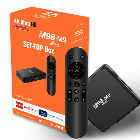 M98-M9 Premium TV Box, Pre-loaded with apps plus support