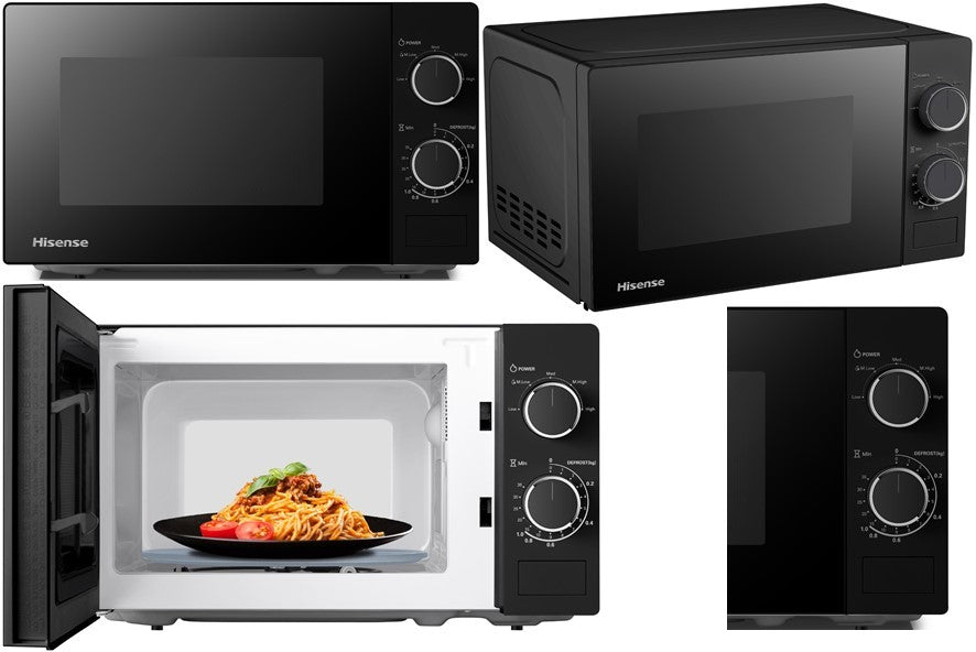 Hisense 20 Litre Matte Black Manual Microwave Oven